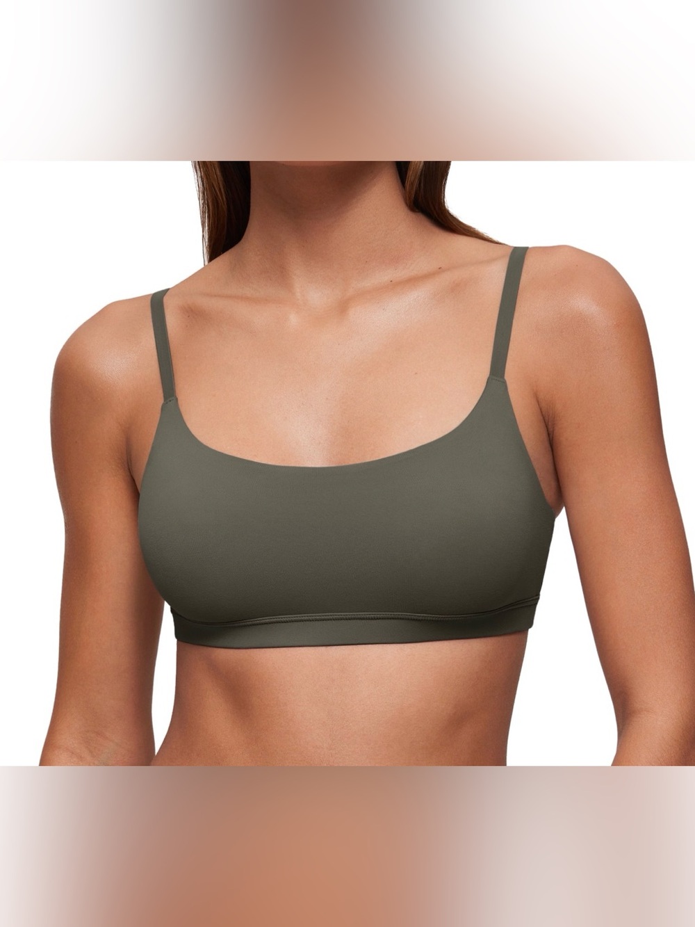 CRZ YOGA Butterluxe Thin Strap Sports Bra
Light Support, Removable Pads,